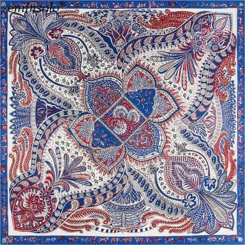 Square Scarf Luxury Brand Twill Silk Scarves For Women Headband Bandana Female Printed Large Square Scarves Stoles Shawls