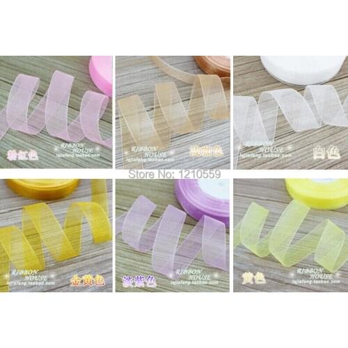 90 Meters 1'' New arrival 20 Colors Organza Ribbons Gift Package Ribbon Hair Accessories