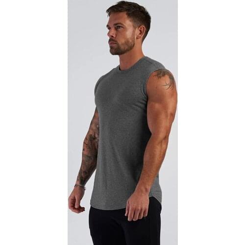 Summer Compression Sleeveless Shirt Gym Tank Top Men Bodybuilding Clothing Fitness Mens Sportwear Vests Muscle Men Tank Tops