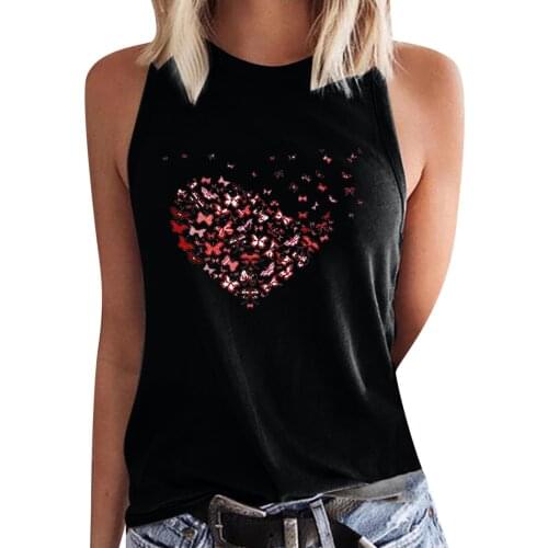 Womens Tank Tops Summer Casual O-Neck Sunflower Printing Sleeveless Loose Vest Tops Ladeis T shirt Vest Tshirt