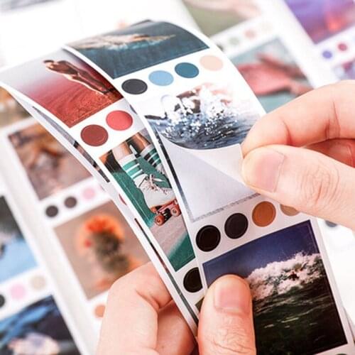 3 pcs/lot Cute Film Scrapbooking Decorative Label Custom Stickers Aesthetic DIY Kawaii Journal Diary Planner Stationery Sticker