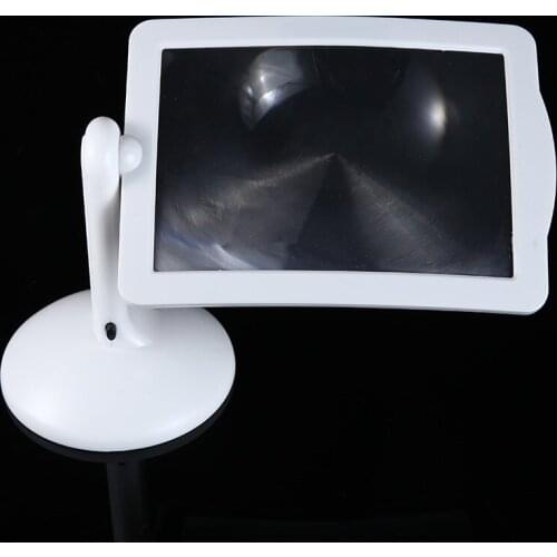 Large 3X Full-page Magnifier Lens 360 Degrees Freestanding Magnifying Glass LED Light Desk Lamp For The Elderly Reading Writing