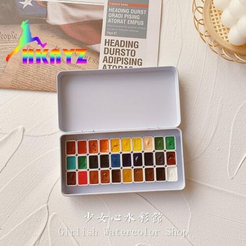 1 sets South Koreas SHINHAN Professional Grade Transparent College Sub-Packing Arte Aquarelle Watercolor Paint