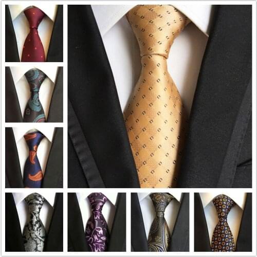 Drop Shipping 8cm Men Woven Necktie High Quality Silk Ties Cravat for Gift