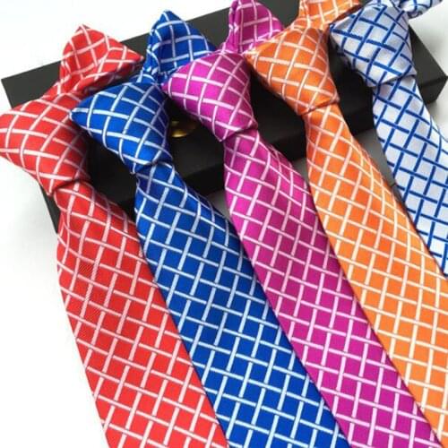 Ricnais 8cm mens Tie Polyester Striped Plaid Floral Mens Business Casual Tie Wedding Accessories Plain Female Tie