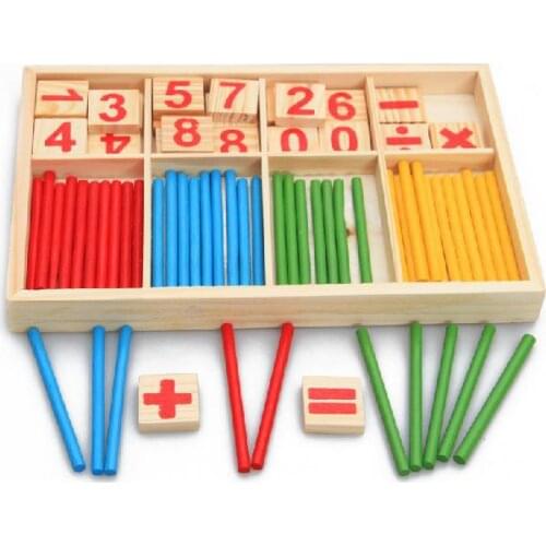 Counting Sticks Education Wooden Toys Building Intelligence Blocks Montessori Mathematical Box Baby Toys Children Gift