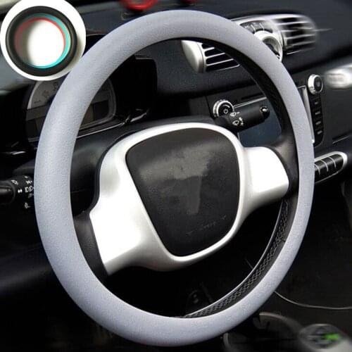 Car styling Hot silicone car steering wheel cover For Ford Focus Kuga Fiesta Ecosport Mondeo Escape Explorer Edge Mustang Fusion