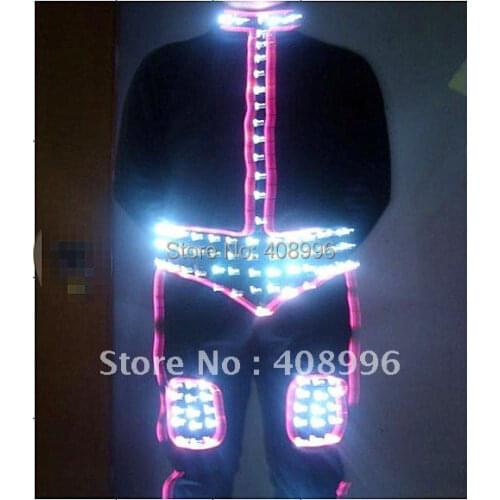 LED luminous suit for performance/glowing clothes /light up costumes