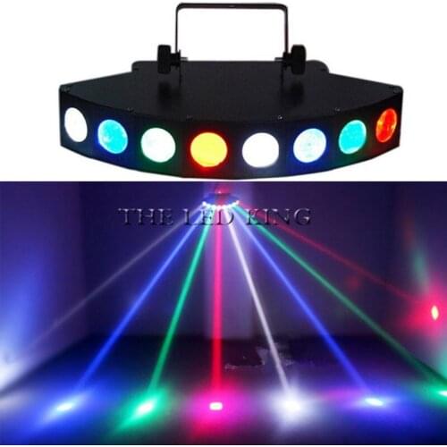 2019 new LED DMX 8*12W beam light colored dj club RGBW Scan Stage Effect Lighting disco wedding profesional laser light
