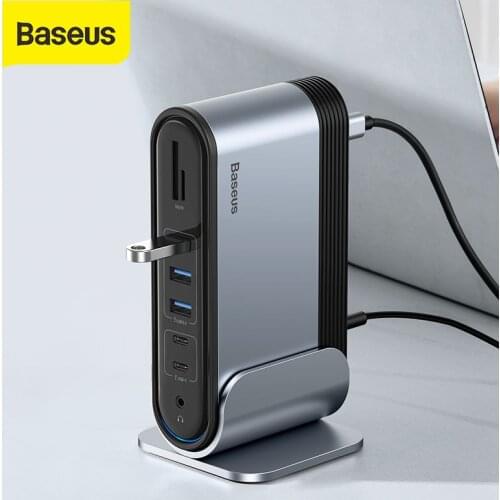 Baseus USB HUB C HUB Type C to Multi HDMI-compatible USB 3.0 with Power Adapter Docking Station for MacBook Pro Huawei Mate 30