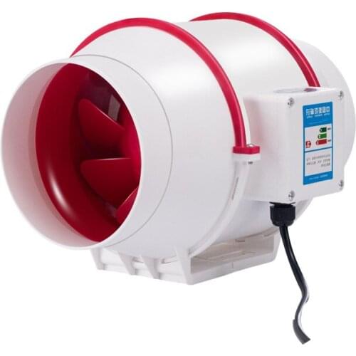 220V Exhaust Fan Ventilator Toilets Kitchen Bathroom Pipe Duct Fan Air Cleaning Blower With Remote Control