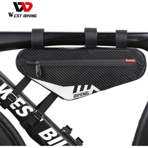 WEST BIKING Bicycle Bags Front Tube Frame Portable Triangle Bike Bag MTB Road Bicycle Reflective Safe Cycling Bike Accessories