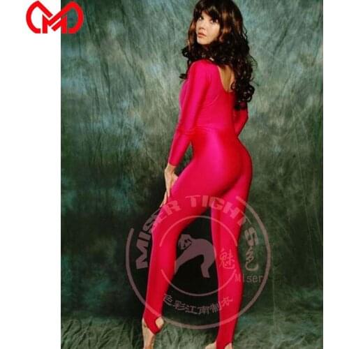 MEISE Plus Size Jumpsuits Lycra Shiny Full Body Bodysuit Catsuit Sexy Pantyhose Sexy Tights Shaping Dance Wear For Women F76