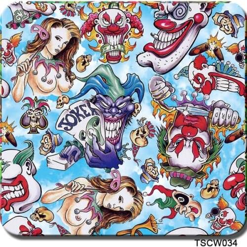 0.5*10m TSCW034 Clown Beacutiful Girl 50cm x 10m design hydrographic films water transfer printing film