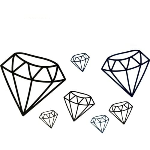 100pcs hot Black diamond waterproof Temporary Tattoos Men Harajuku tattoo body art tatoo sticker fake tattoo sleeves