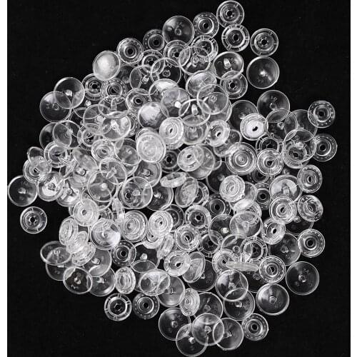 50 Sets T5 Size Resin Snap Buttons Fasteners 12mm Transparent DIY Craft Sewing Accessory