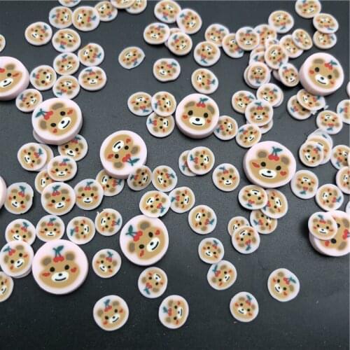 60g CherryBear Polymerclay,Soft Clay Sprinkle For Kids Diy/Craft Diy Making/Nail Art/Scrapbook Decoration/Craft Filler