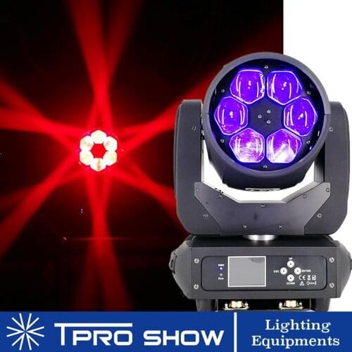 6x40W Moving Head Beam Bee Eye LED Effect RGBW Zoom Lyre Wash Dj Club Light Dmx Control LED Beam for Disco Stage Wedding Party