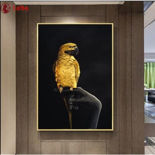 Diy diamond painting Hot selling home art colorful parrot picture rhinestones embroidery diamond mosaic 5d cross stitch decor