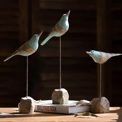 American village model room small bird is a modern simple TV cabinet study of the ancient sea bird deco Home Arts Crafts