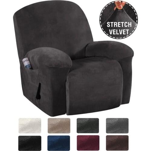 Velvet stretch sofa cover elastic couch cover sofa covers for living room pets slipcover sofa recliner chair covers