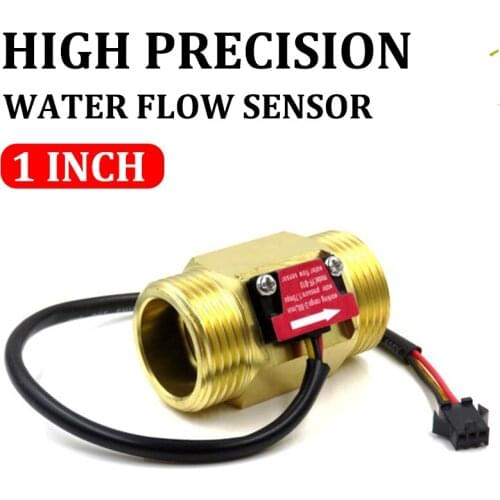 Water Flow Sensor Hall Sensor Switch Flow Meter Water Flow Sensor DN25 Brass Water Meter Industrial Flowmeter1 Inch DC 5-15V