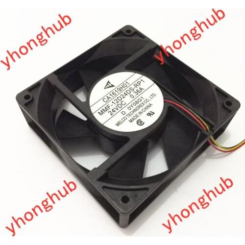 MMF MMF-12D24DS-RP1 DC 24V 0.36A 3-wire 120X120X38mm Server Cooling Fan