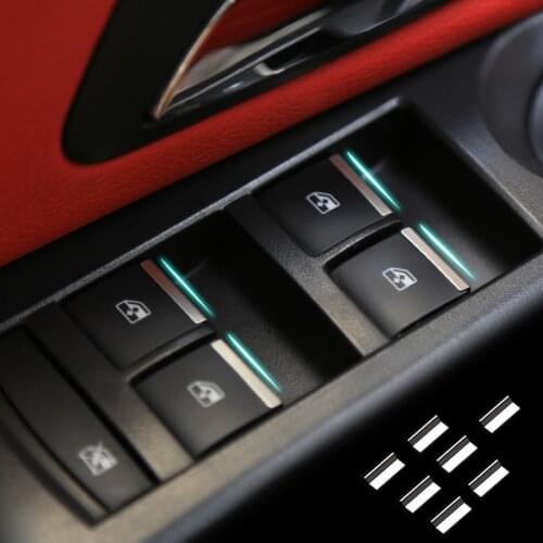 DWCX 7Pcs Chrome Door Lift Window Switch Button Cover Trim For Chevrolet Malibu 2012 2013 2014 Chevrolet Cruze 2009 2010 2011