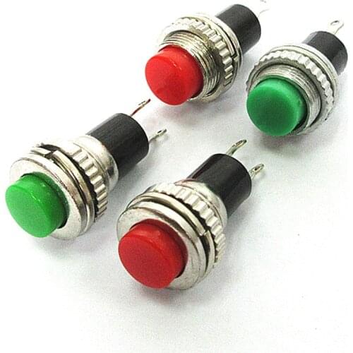 DS-316 DS-314 10MM Small Button Switch Unlocked Self-reset Doorbell Horn Switch Electric Switches 2PCS Retail