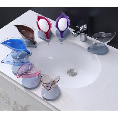 Bathroom Leaf Drain Soap Box Creative Soap Holder Simple Fashion Multifunctional Storage Rack Kitchen Organizer