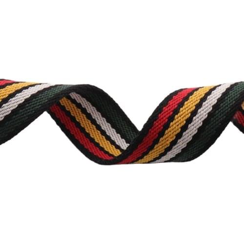 Rainbow Striped Webbing ribbon 38mm Fashion DIY Webbing Strap Cotton Backpack strap Bag strap ribbon Tote luggage strap Belt