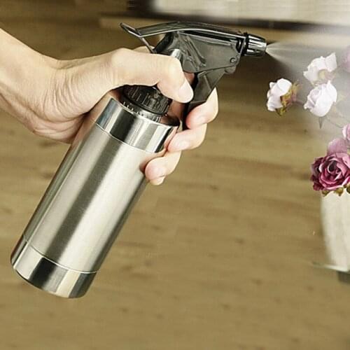 280ml Hand pressure gardening sprayer Sprinkler garden stainless steel bottle hair mist spray nozzle flower plant watering can