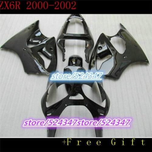 Custom motorcycle three free package FOR NINJA ZX6R 01 00 02 kawasaki NINJA ZX6R jet silver bacardi fairing sections