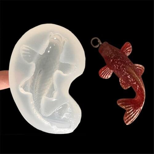 New Silicone 3D Goldfish Angel Octopus Pendant Liquid Mold DIY Resin Jewelry Making Craft Tool Cake Mold Free Shipping