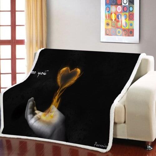 Love Shaped Sherpa Blanket Heart Fashion Weighted Blanket Picnic Throw Blanket For Kids Home Room Blanket Square Blanket