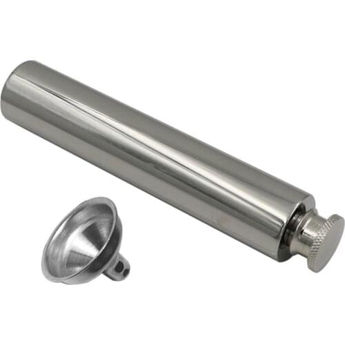 Mini Portable 2oz Stainless Steel Hip Flask Mirror Polished Tube for Alcohol