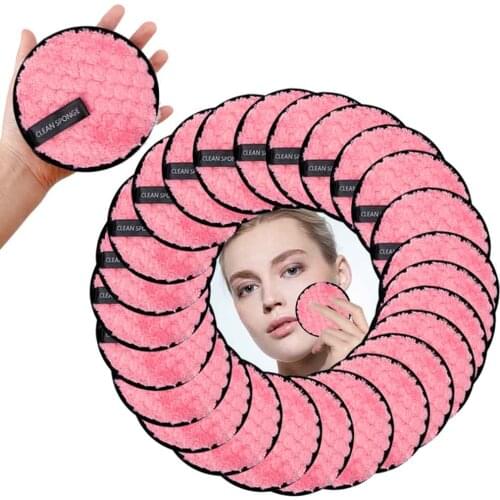 1/2Pcs Microfiber Makeup Remover Pads Cloth Reusable Discs Washable Cotton Wipes Face Cleansing Forever Skin Care Sponge Tools