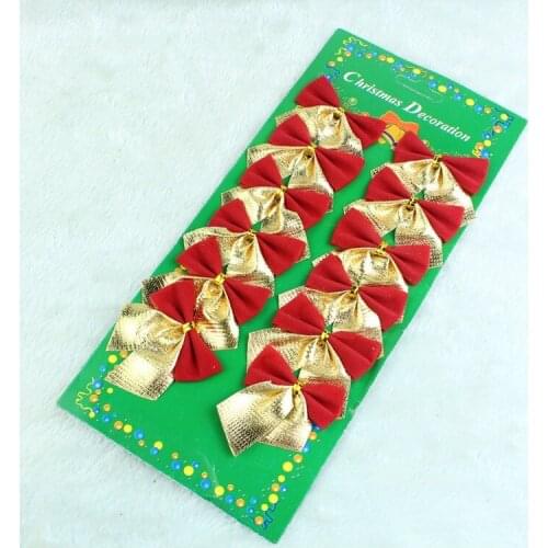 Pretty Bow Xmas Ornament Christmas Tree Decoration Festival Party Home Bowknots Baubles New Year Decoration