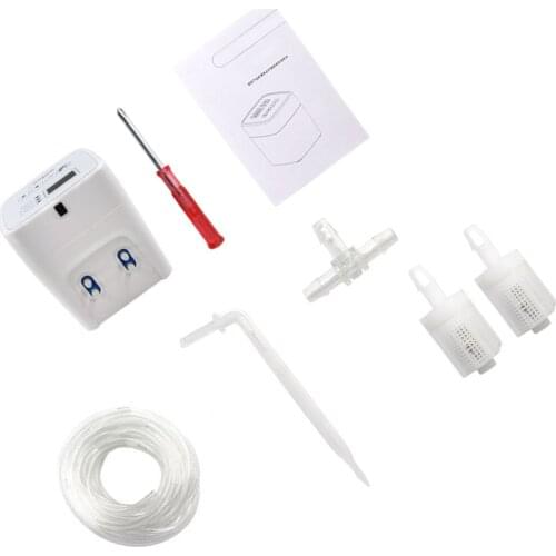 Automatic Irrigation System Double Pump Timed Watering Device Plant Watering Device With 20pcs Ground Insertion Drip Irrigation