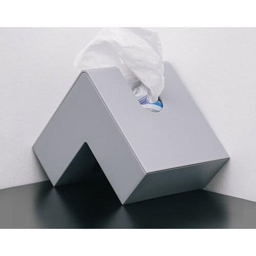 Nordic Right Angle Desktop Napkin Paper Storage Case Tissue Box Holder Organizer Tissue Box Kitchen Storage Boxes