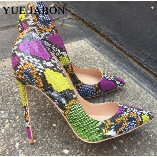Women Shoes Stiletto 2019 Autumn Brand Shoes Woman High Heels Womens Lady Pumps High Heel Shoe Ladies Shoes Snake Printed shoes