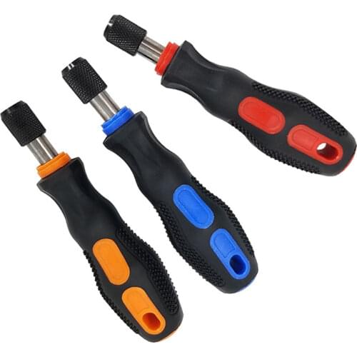 1/4" 6.35mm Screwdriver Handle Screwdriver Bits Holder Magnetic Self Bolt Driver Shanks PP+TPR Driver Screw-driving Tools