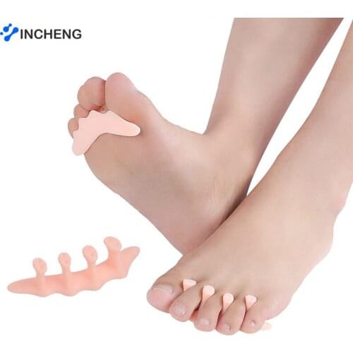 1 Pair Toe Separator Toe Foot Care Pad Corrective Insole Hallux Valgus Bunion Tool Finger Toe Separator New arrival