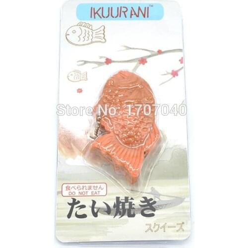 1pcs New Yummy Ikuurani Original Japan Taiyaki Mochi Squeeze Stretchy Funny Kid Toy