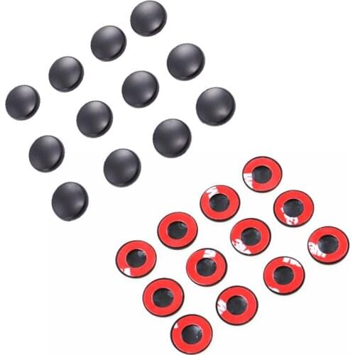 12Pc Car Door Lock Screw Protector Cover Anti-Rust Screws Cap Stickers For Acura RLX CL EL CSX ILX MDX / Nissan Teana X-Trail