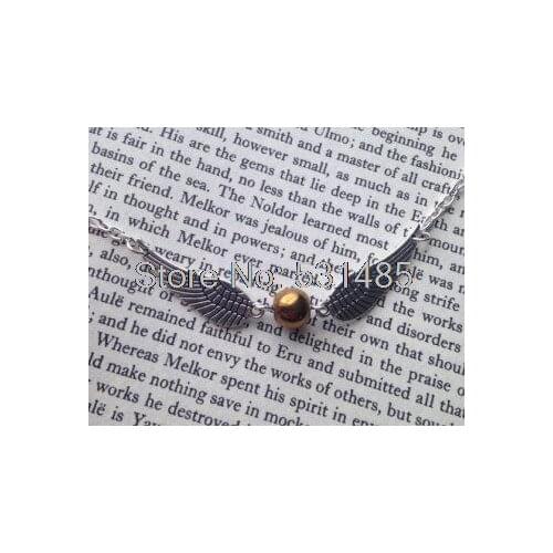 12pcs/lot HP golden snitch necklace silver tone