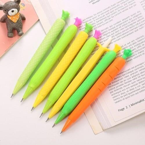 20PCs carrots Creative Propelling Pencil Writing Continuous Pencils Student Drawing Tools Study Supplies Stationery Wholesale
