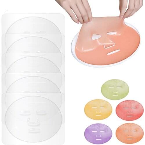 27RC 5Pcs DIY Facial Mask Mold Tray Plate Transparent PVC Fruit Vegetable Seaweed Mud Skin Care