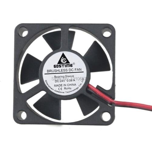 5 Pieces LOT Gdstime 35mm 35 x 35 x 10mm Mini 24V 2Pin DC Cooler Cooling Fan