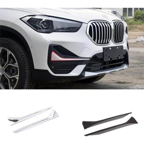 ABS 4 Color Car Front Fog Light Strips Trim Exterior Decoration Accessories For BMW X1 F48 2020